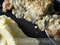 Crumble pomme rhubarbe + Glace vanille